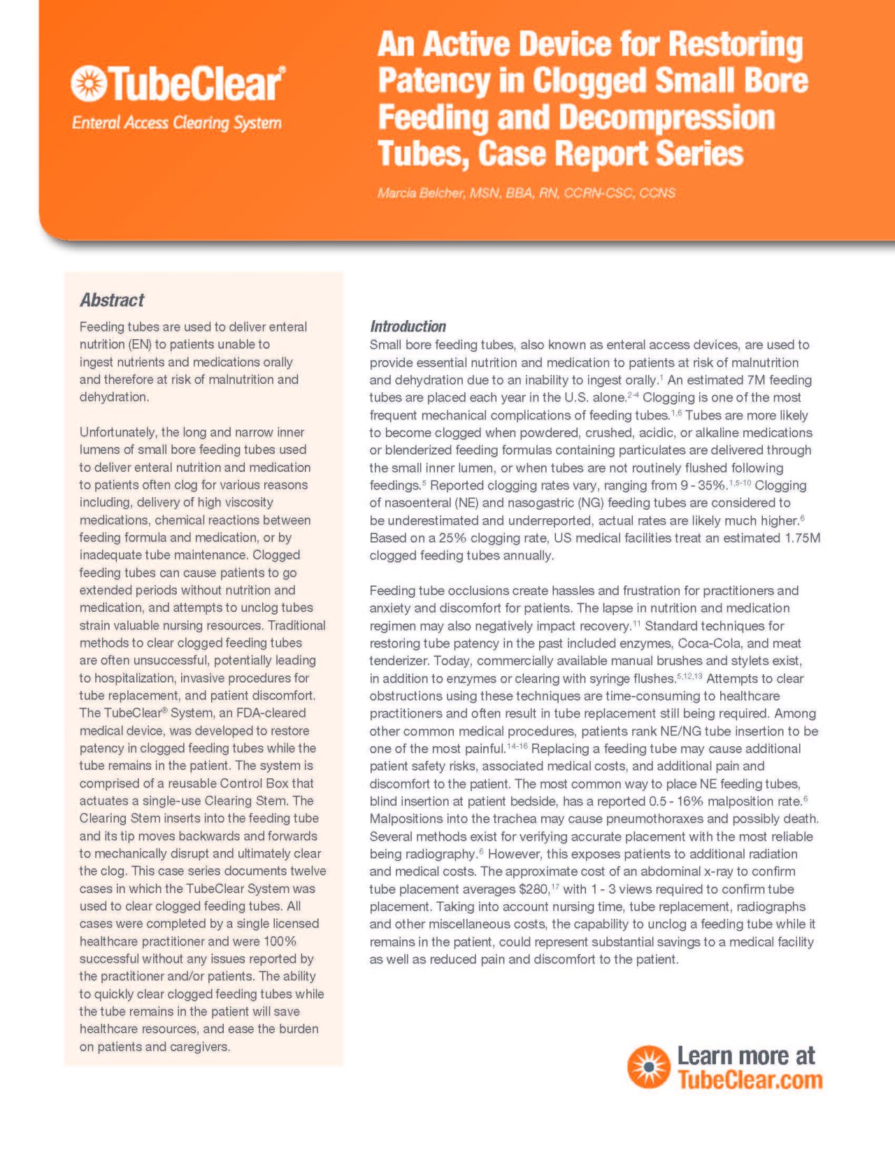 An Active Device for Restoring Patency in Clogged Small Bore Feeding